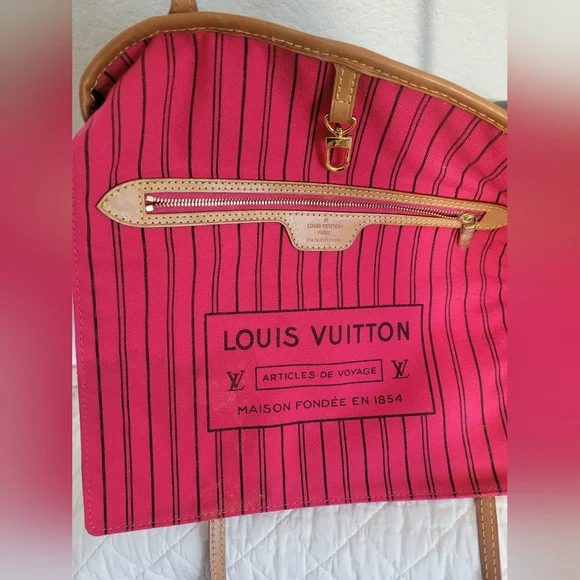 Louis Vuitton Brown Monogram Neverfull Tote with Decorative Patch Accents - Picture 11 of 16